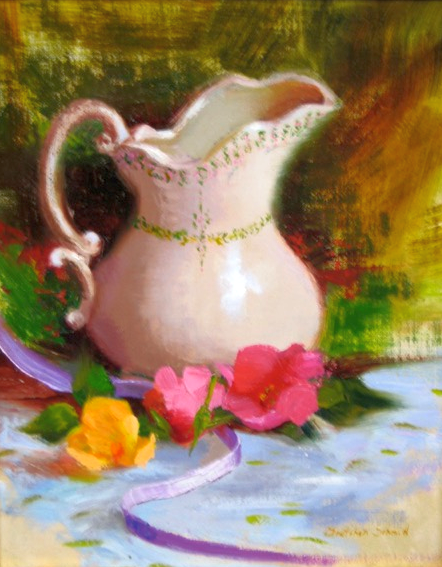 Pitcher with Flowers by Gretchen Schmid